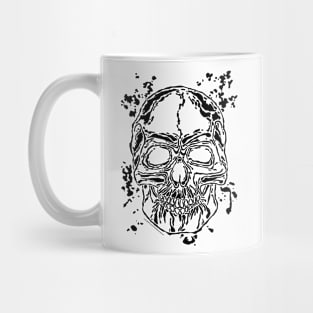 skull 3 black Mug